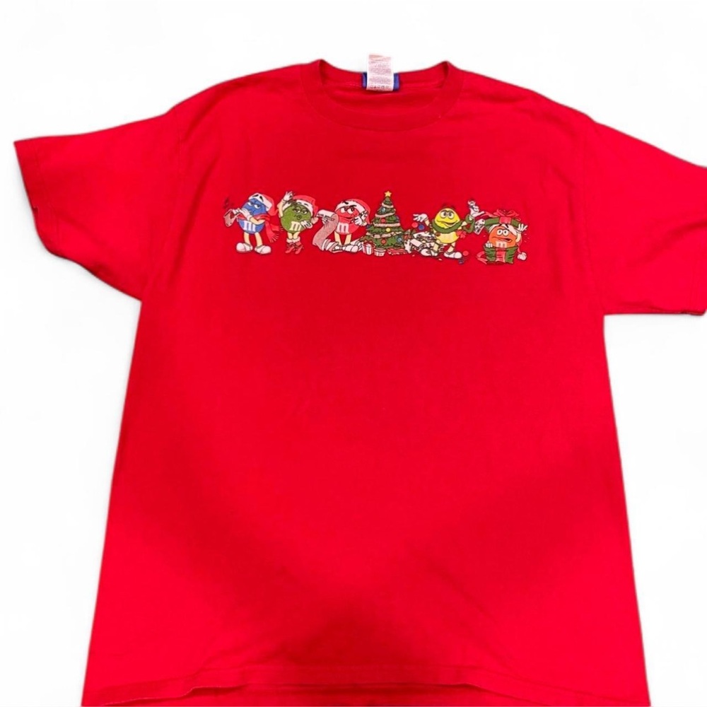Red M&M's Christmas cotton t-shirt #ChristmasVibes